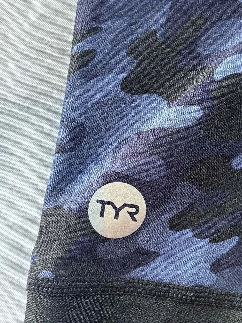 TYR Blue Camo Athletic Swim Jammer Size 26